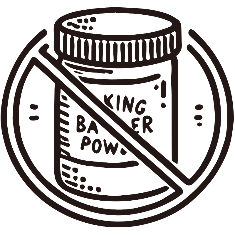 ベーキングパウダー不使用のアイコン